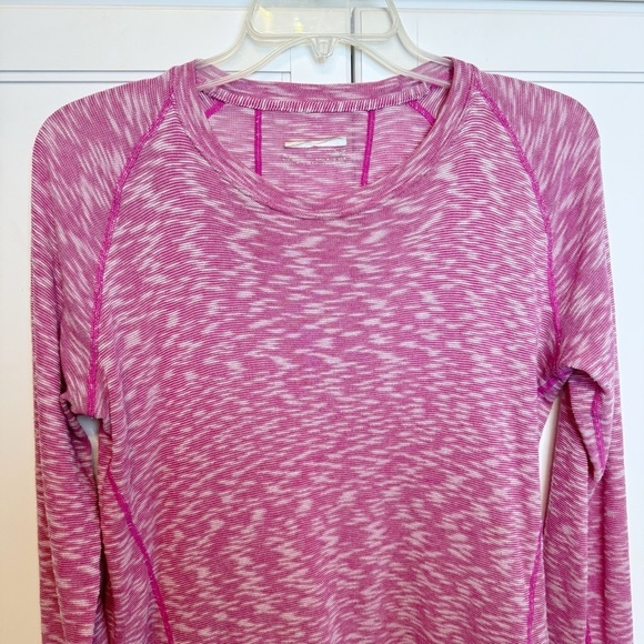 Marmot Base Layer Tech Heathered Pink Long Sleeve Tee Sz Large Space Dye - Picture 3 of 10